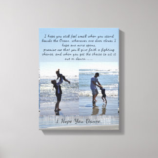"Ik hoop dat je danst" stretched canvas print