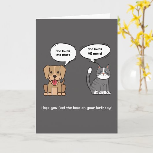 Ik hoop dat je de liefde voelt op je verjaardag hu kaart (Gele Bloem)