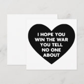 Ik hoop dat je de oorlog wint waar je niemand over (Voorkant / Achterkant)