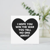 Ik hoop dat je de oorlog wint waar je niemand over (Staand voorkant)