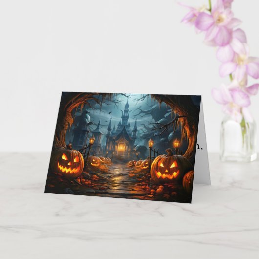 Ik hoop dat je een fijne Halloween hebt Kaart (Orchidee)