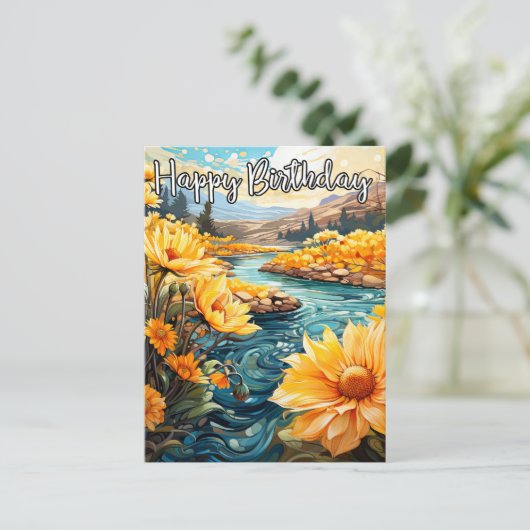 Ik hoop dat je een fijne verjaardag hebt briefkaart (Staand voorkant)