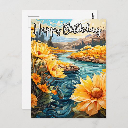 Ik hoop dat je een fijne verjaardag hebt briefkaart (Voorkant / Achterkant)