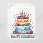 Ik hoop dat je een fijne verjaardag hebt briefkaart (Voorkant / Achterkant)