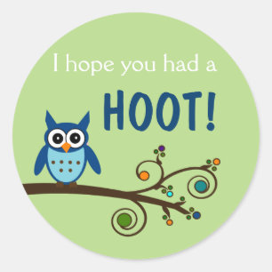 Ik hoop dat je een Hoot Owl Birthday Sticker hebt 