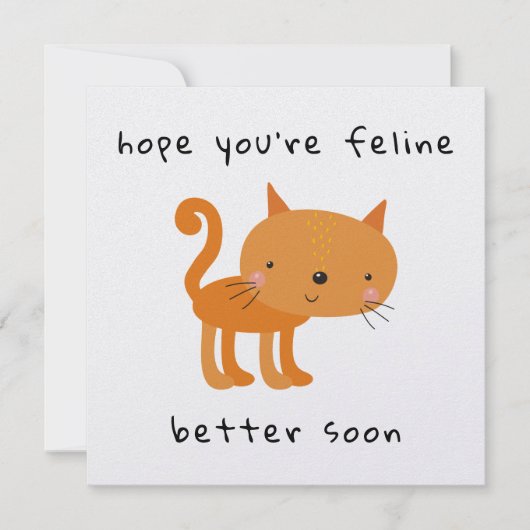 Ik hoop dat je Feline Beter Binnenkort Schattige C (Voorkant)