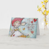 Ik hoop dat je glimlacht - Wenskaart Kaart (Gele Bloem)