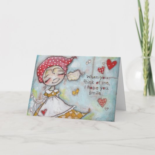 Ik hoop dat je glimlacht - Wenskaart Kaart (Voorkant)