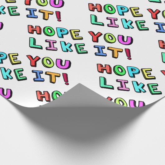 Ik hoop dat je het leuk vindt cadeaupapier (Hoek)