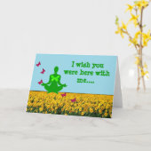 Ik hoop dat je hier bent - Yoga-Wenskaarten Kaart (Gele Bloem)