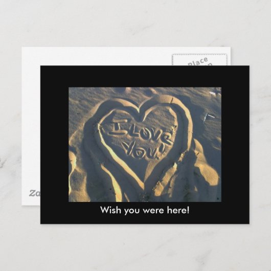 Ik hoop dat je hier was. briefkaart (Voorkant / Achterkant)