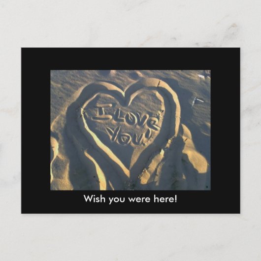 Ik hoop dat je hier was. briefkaart (Voorkant)