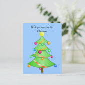 Ik hoop dat je hier was dit Briefkaart van Kerstmi (Staand voorkant)