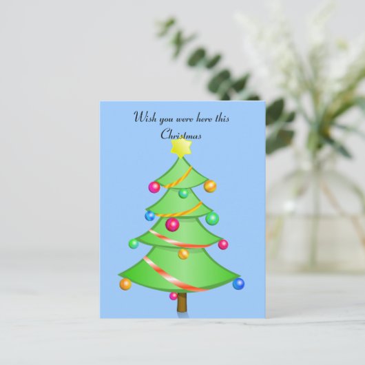 Ik hoop dat je hier was dit Briefkaart van Kerstmi (Staand voorkant)