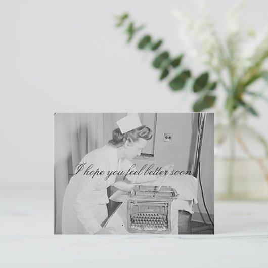 Ik hoop dat je je snel beter voelt Briefkaart (Staand voorkant)
