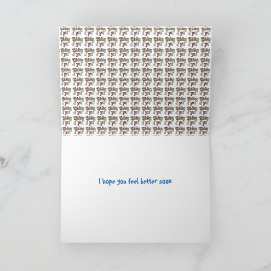Ik hoop dat je je snel beter voelt kaart (Binnen)
