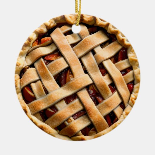 Ik hoop dat je kerst peachy is keramisch ornament (Voorkant)