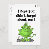 Ik hoop dat je me niet vergeten bent. briefkaart (Voorkant / Achterkant)