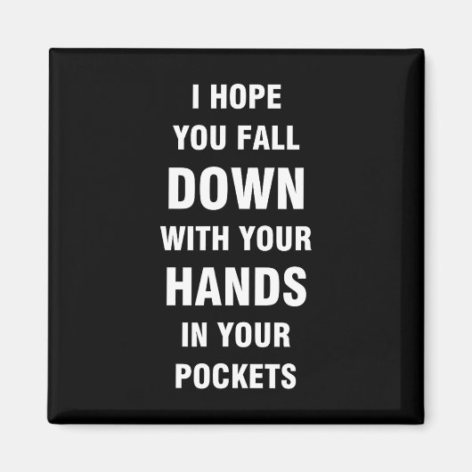 Ik hoop dat je naar beneden herfst met je handen i magneet (Voorkant)