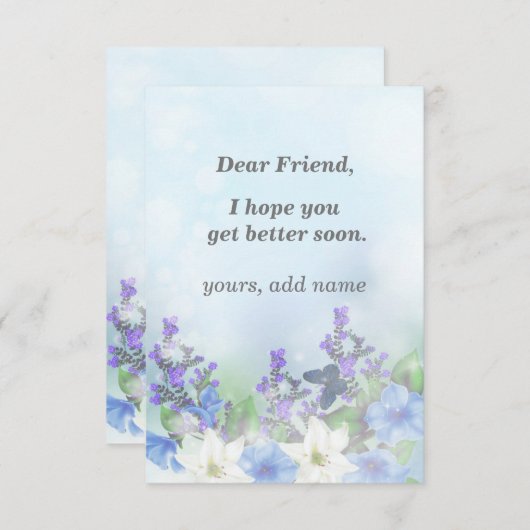 Ik hoop dat je snel beter wordt Kaart (Voorkant / Achterkant)