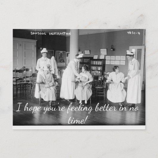 Ik hoop dat je snel weer beter bent ansichtkaart briefkaart (Voorkant)