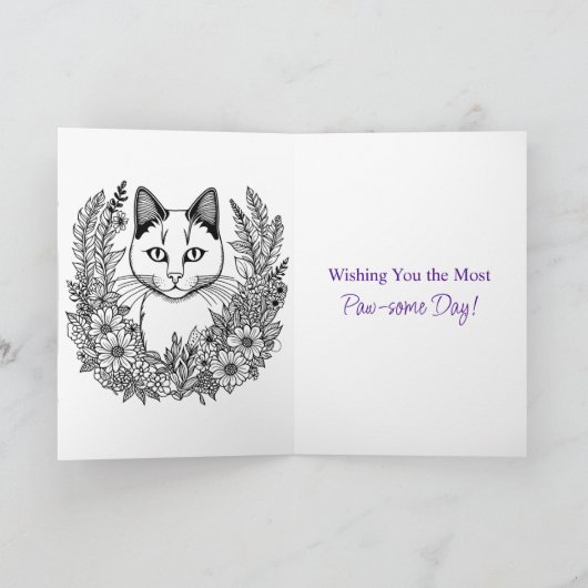 Ik hoop dat je Spint | Kattenwoordspeling Kaart (Binnen)