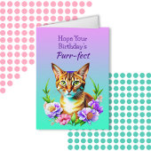 Ik hoop dat je Spint | Kattenwoordspeling Kaart