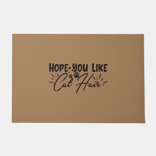 Ik hoop dat je van Cat Hair houdt Deurmat (Voorkant)