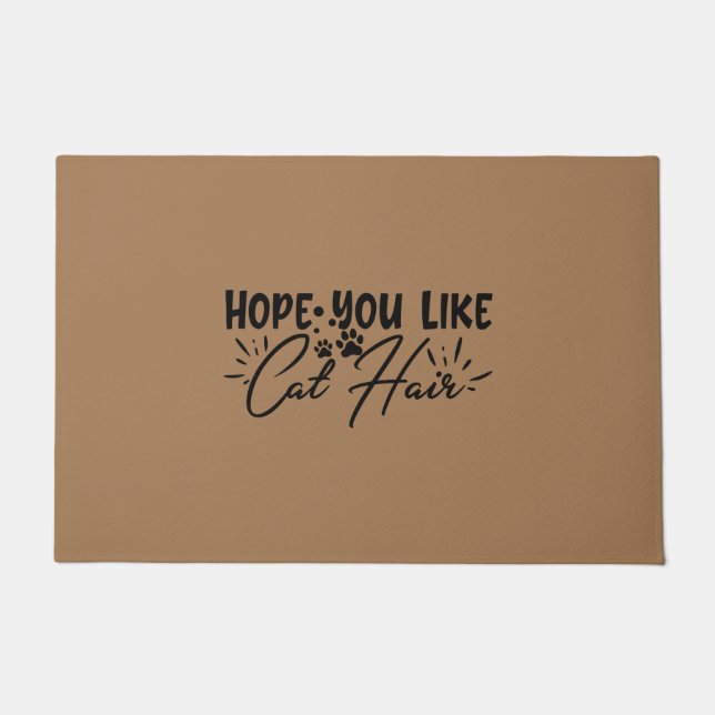 Ik hoop dat je van Cat Hair houdt Deurmat (Voorkant)