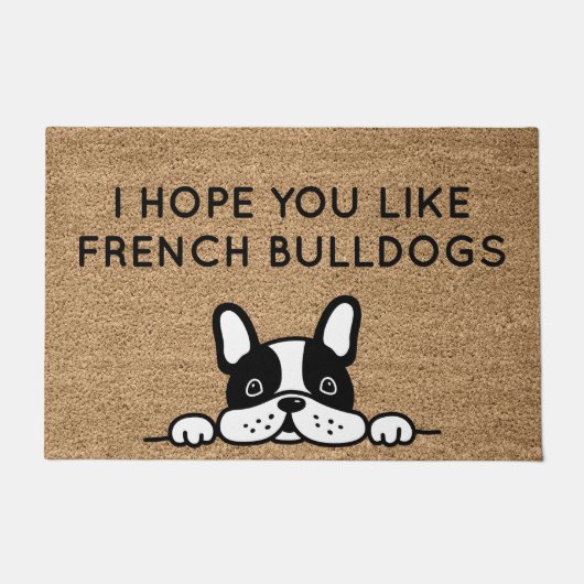 Ik hoop dat je van Franse bulldogs houdt Deurmat (Voorkant)