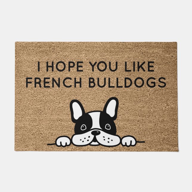 Ik hoop dat je van Franse bulldogs houdt Deurmat (Voorkant)
