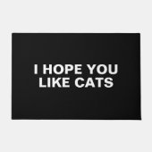 Ik hoop dat je van katten houdt deurmat (Voorkant)