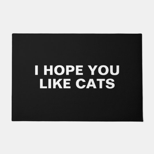 Ik hoop dat je van katten houdt deurmat (Voorkant)