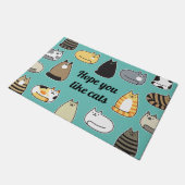 Ik hoop dat je van katten houdt deurmat (Schuin)