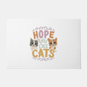 Ik hoop dat je van katten houdt deurmat