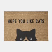 Ik hoop dat je van katten houdt deurmat (Voorkant)