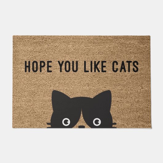Ik hoop dat je van katten houdt deurmat (Voorkant)