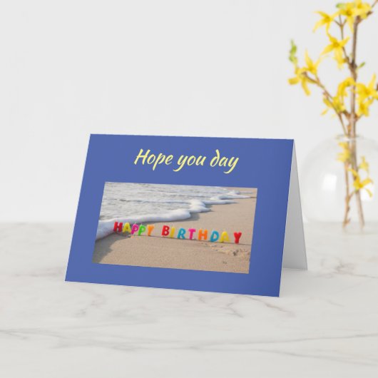 IK HOOP DAT JE VERJAARDAG ALS EEN "DAG OP HET STRA KAART (Gele Bloem)