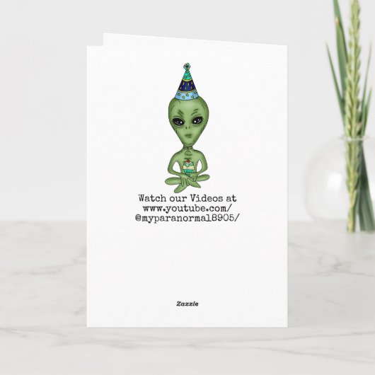 Ik hoop dat je verjaardag buiten deze wereld is! A Kaart (Achterkant)