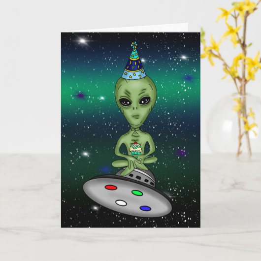 Ik hoop dat je verjaardag buiten deze wereld is! A Kaart (Gele Bloem)