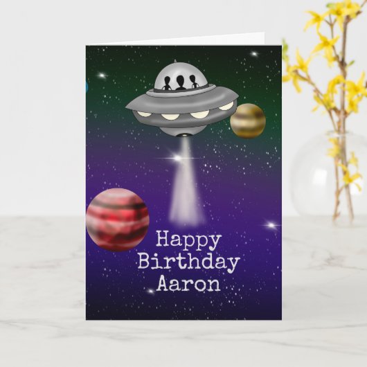 Ik hoop dat je verjaardag buiten deze wereld is! A Kaart (Gele Bloem)