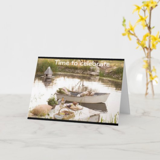 IK HOOP DAT JE VERJAARDAG EEN PLEZIERIGE PICKNICK KAART (Gele Bloem)