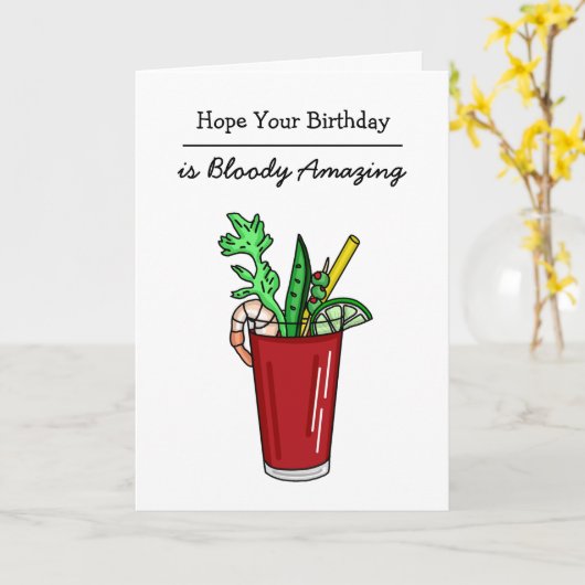 Ik hoop dat je verjaardag geweldig is kaart (Gele Bloem)