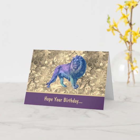 Ik hoop dat je verjaardag net zo is als een Paarse Kaart (Gele Bloem)