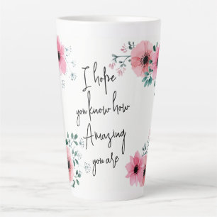 Ik hoop dat je Waterverf Floral Friendship kent Latte Mok