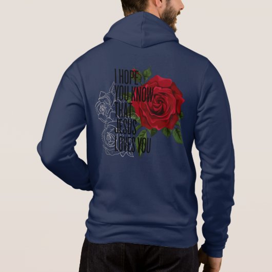 Ik hoop dat je weet dat Jezus van je rits hoodie h (Achterkant)