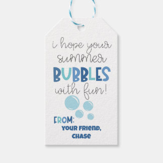 Ik hoop dat je zomer bubbels met plezier cadeaulabel