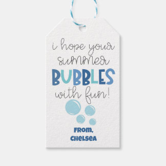 Ik hoop dat je zomer bubbels met plezier cadeaulabel