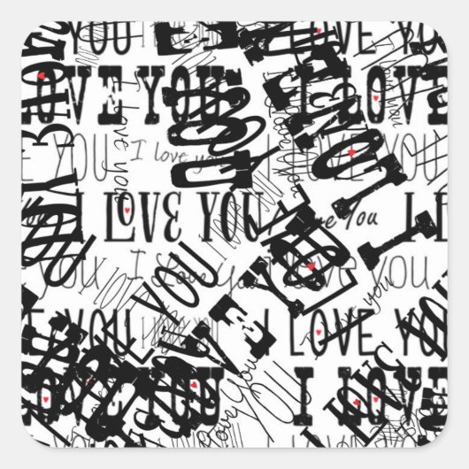 IK HOOP DAT JULLIE Valentijnse Typografie Sticker (Voorkant)