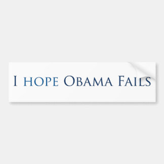 Ik hoop dat obama mislukt (Bumpersticker) Bumpersticker